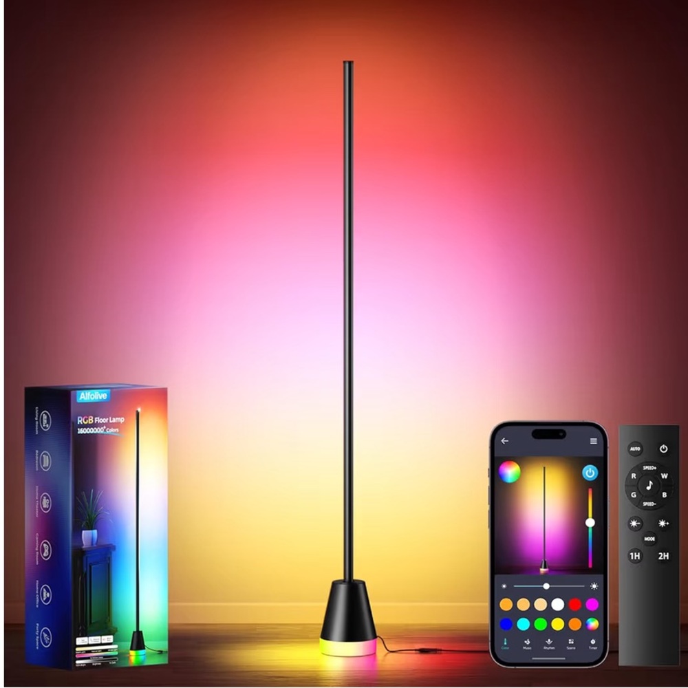 Colorful LED Floor Lamp with Remote